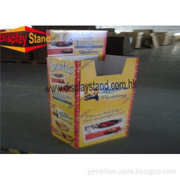 Offset Printing 3 POP Floor Cardboard Display Stands / Cosm